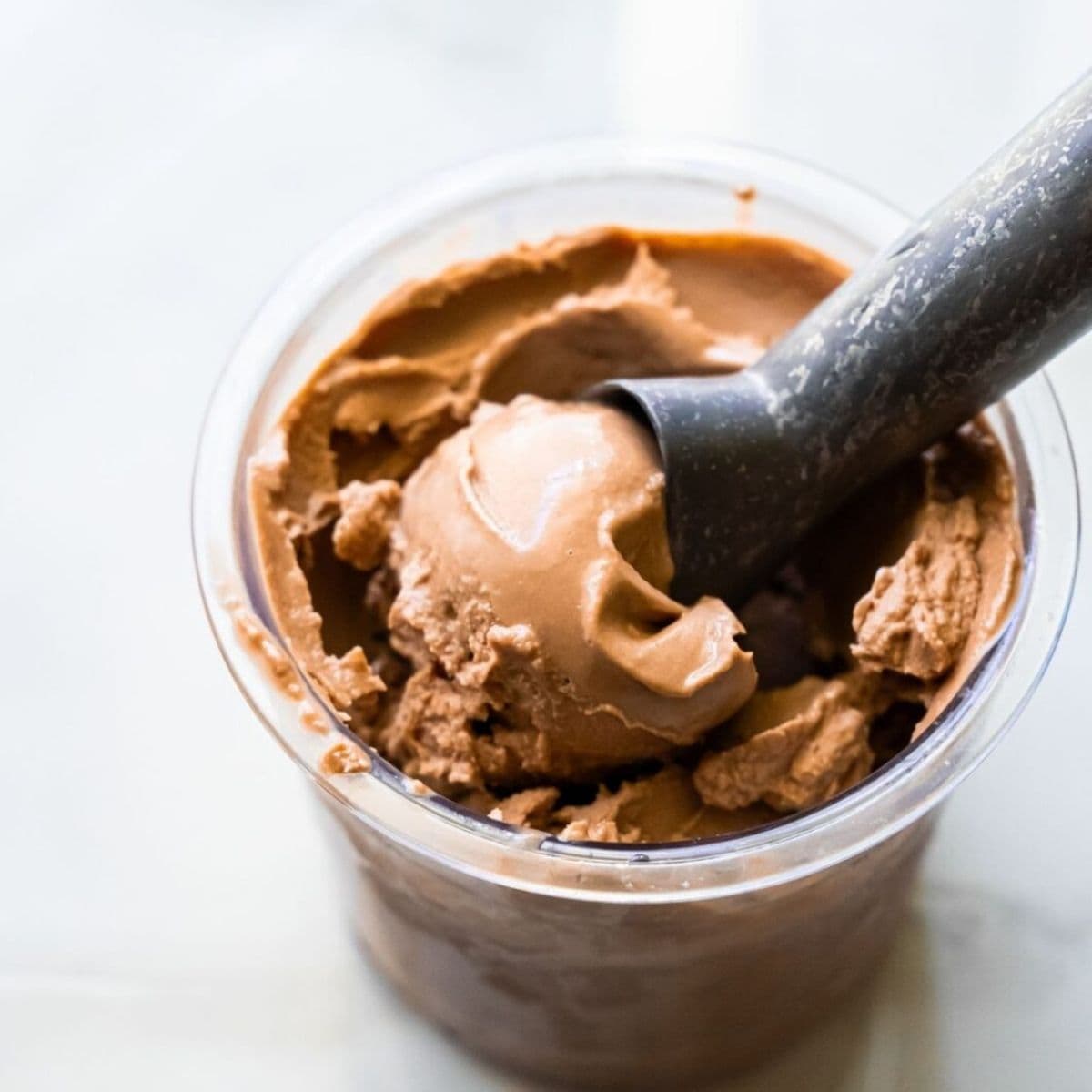 Ninja Creami Chocolate Ice Cream with cottage cheese