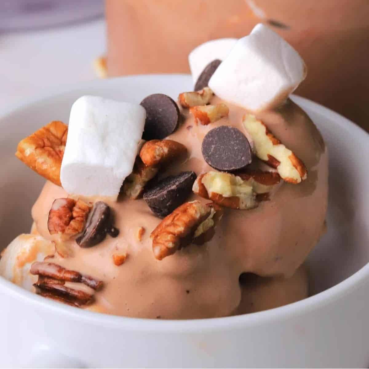 Sugar Free Rocky Road Ice Cream (Ninja Creami) (2)