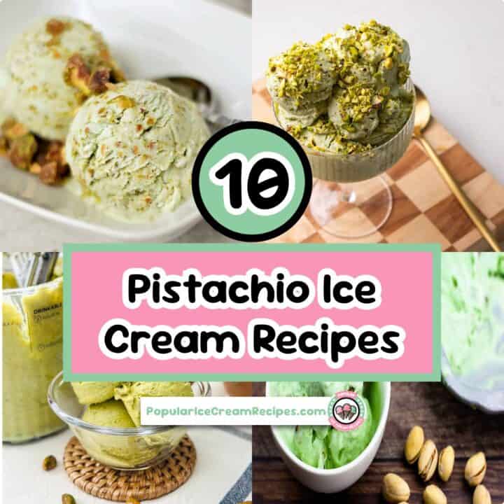 Delicious pistachio ice cream scoops with nuts and creamy texture.