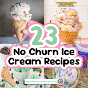 Delicious ice cream cone with creamy texture, perfect for no churn ice cream recipes. Ideal for quic.