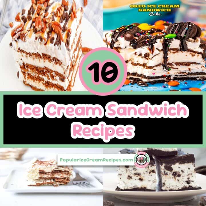Delicious ice cream sandwiches and cake slices from popular recipes.